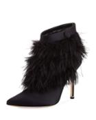 Oterala Satin & Feather Booties