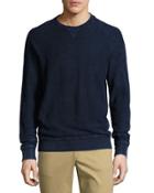 Bleach Indigo Crewneck Sweater, Dark Blue
