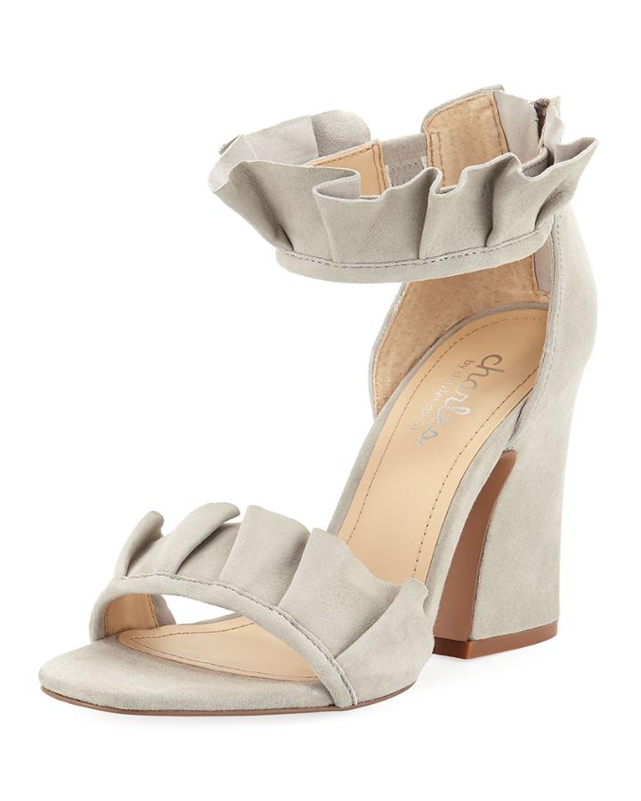 Haley Suede Ruffle