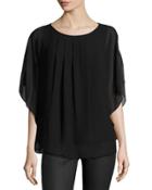 Batwing Pleated Georgette Top