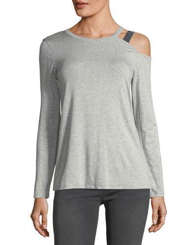 One-shoulder Cutout Tee