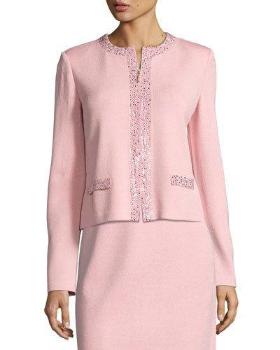 Glitz Santana Knit Jacket, Pink