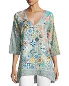 Jessner 3/4-sleeve Print Tunic,