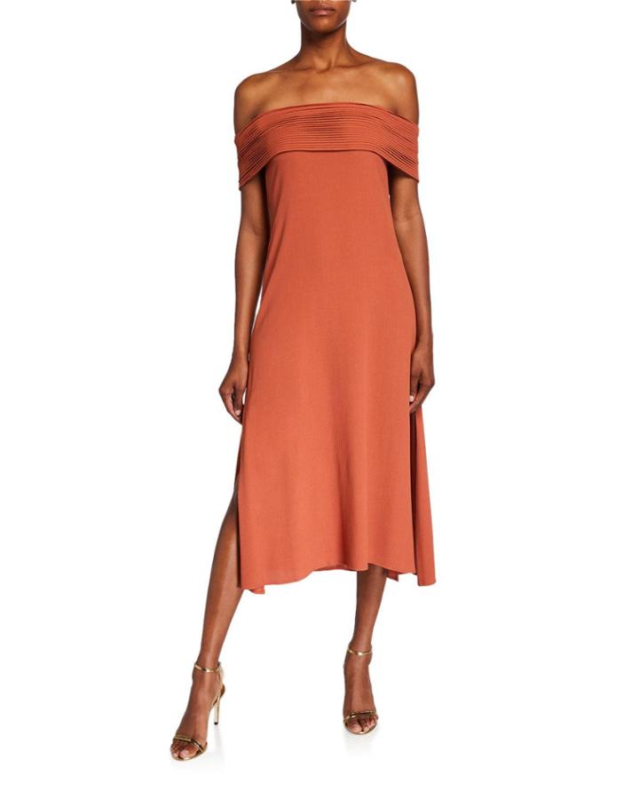 Mariana Pleated Off-the-shoulder