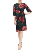 Floral Printed Crepe Dress With