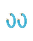 Large Hoop Earrings, Turquoise
