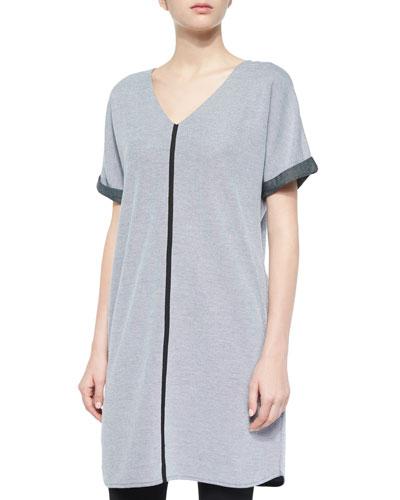 Short-sleeve Long Pique Tunic,