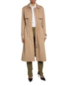 Waxed Gabardine Trench Coat