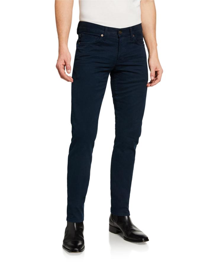 Men's Slim-fit Dark Wash Jeans