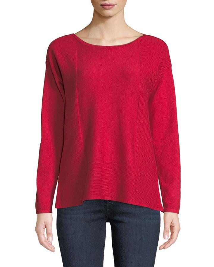 Bateau-neck Side Zip