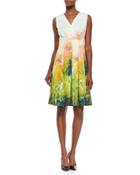 Junette Abstract Floral-print Dress