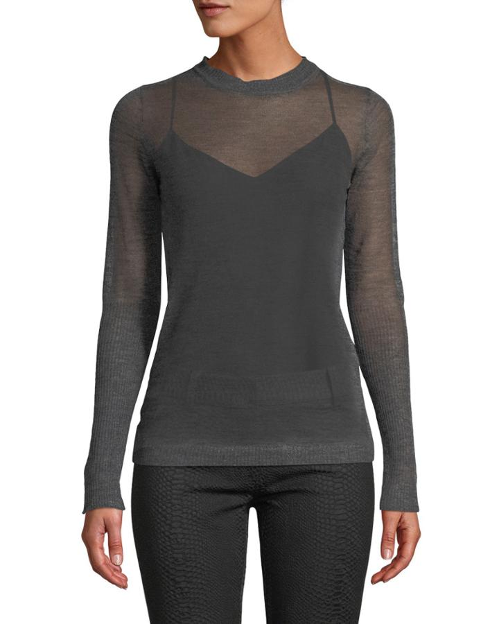 Wool-blend Lightweight Long-sleeve