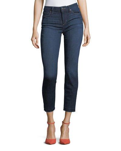 Straight-leg Released-hem Ankle Jeans