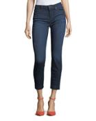 Straight-leg Released-hem Ankle Jeans