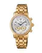 44mm Montreux Men's Stainless Steel Chronograph Watch, Yellow Golden