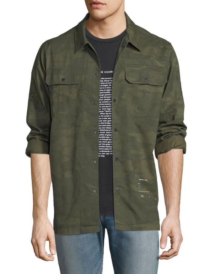Distressed Military Overshirt