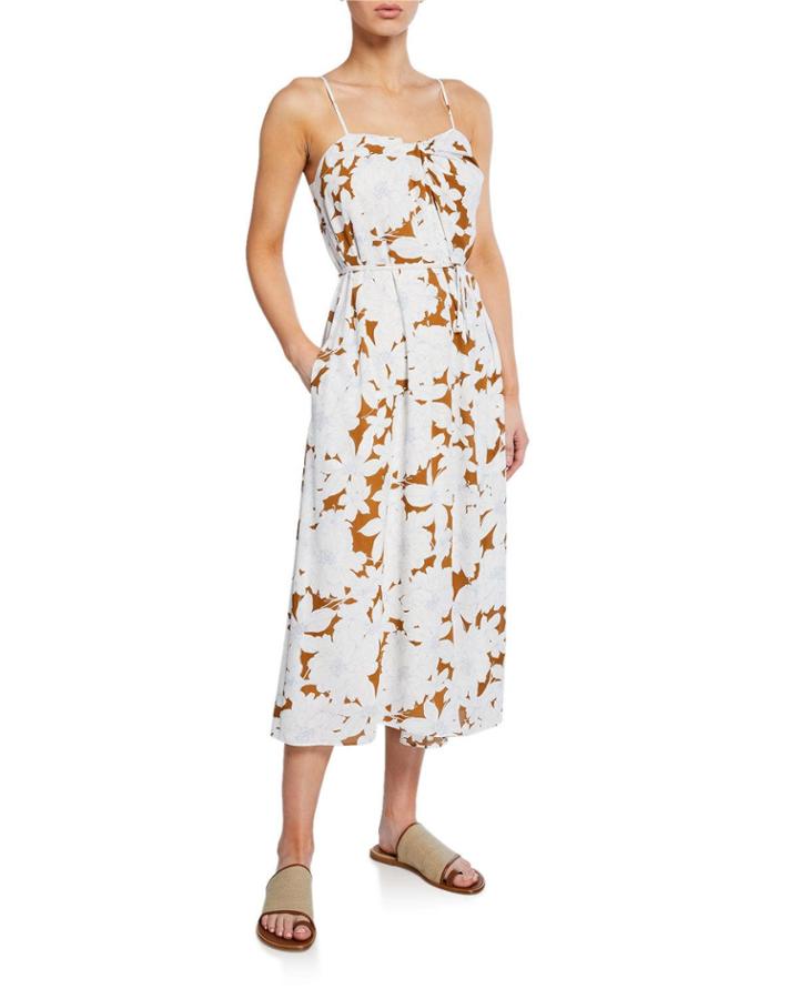 Tropical Blooms Printed Twist-front