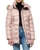 Pomona 30 Down Puffer Coat With Faux Fur