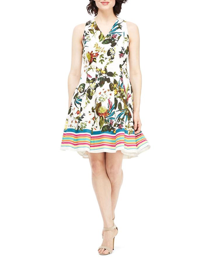 Floral Sleeveless Fit-&-flare Dress