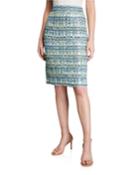 Marble Tweed Knit Pull-on Pencil