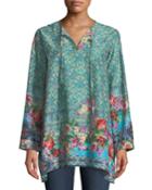 Bessimo Floral Tie-neck Tunic