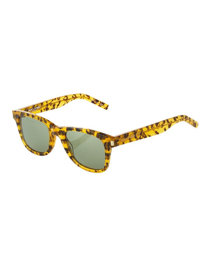 Square Transparent Leopard-print Acetate