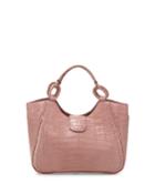 Nancy Gonzalez Small Dipped Crocodile Tote Bag, Pink, Women's, Pink Ae6