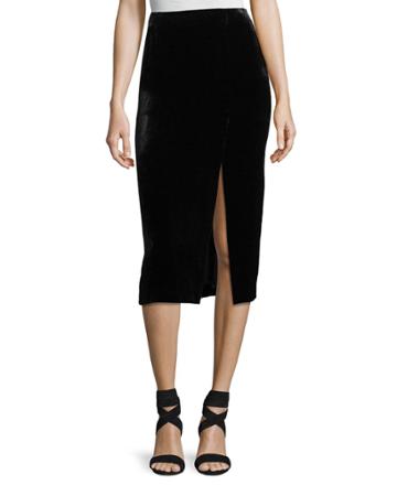 Velvet Midi Pencil