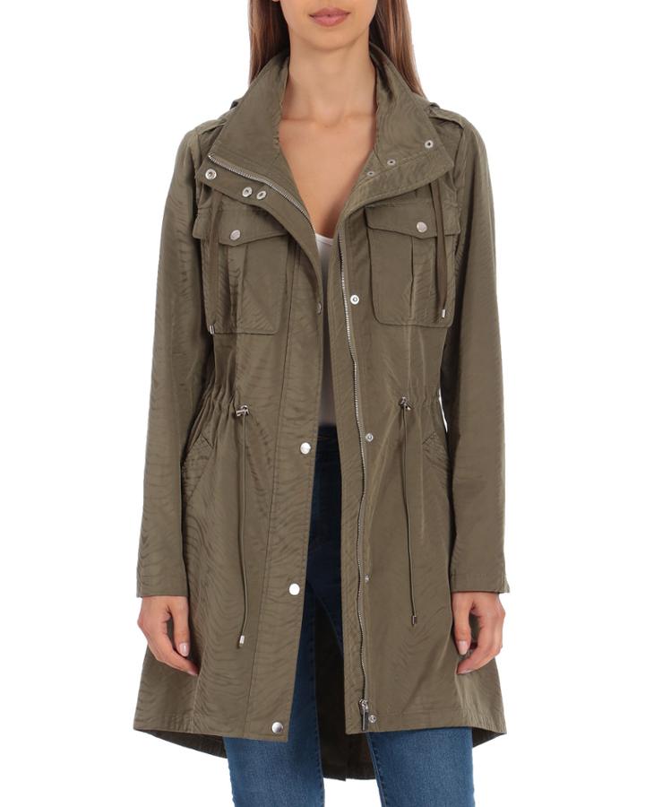 Zebra Embossed Rain Anorak