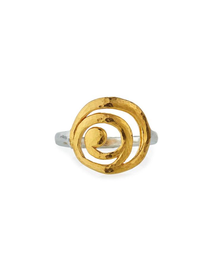 Two-tone Swirl Ring,