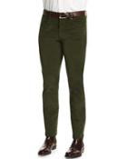 Ray Washed Moleskin Pants, Olive