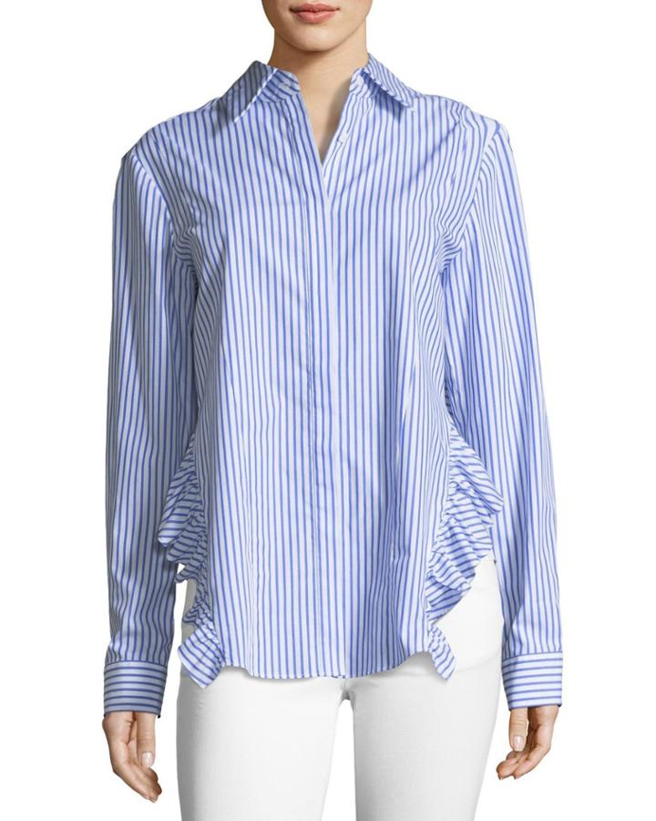 Gretchen Striped Asymmetric Poplin