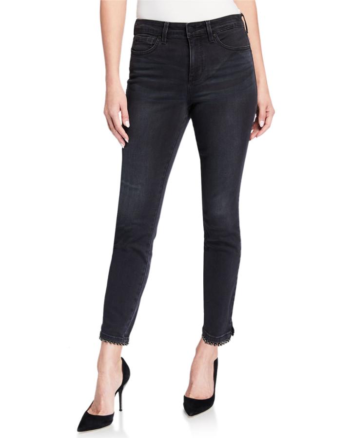 Ami Skinny Ball Trim Ankle Jeans