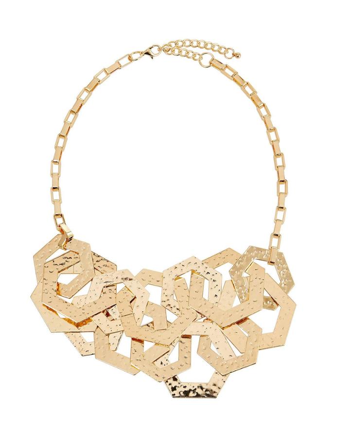 2-row Hexagonal-link Necklace