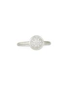 Small Round Pave Diamond Ring,