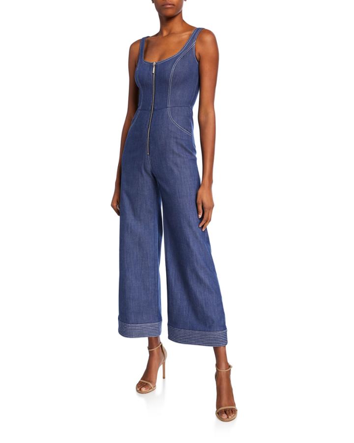 Bristol Zip-front Denim Jumpsuit