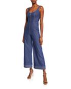 Bristol Zip-front Denim Jumpsuit