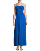 Strapless Double-twist Pleated Chiffon Gown