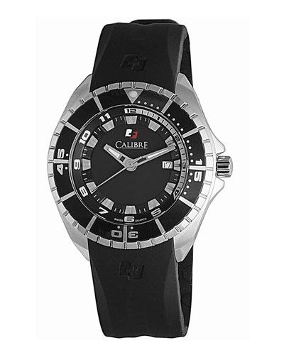 44mm Men's Sea Knight Rubber Watch, Black