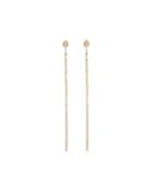 Large Expose 14k Gold Diamond Bar Earrings