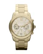 Mid-size Golden Stainless Steel Mercer Chronograph Watch