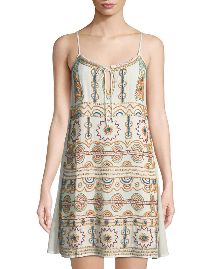 Taos Embroidered Gauze Dress