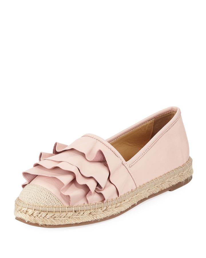 Insight Ruffle Leather Espadrille
