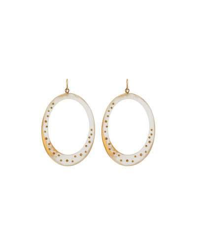 Mzima Studded Oval Drop Earrings,