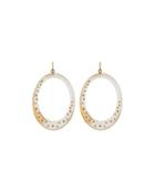 Mzima Studded Oval Drop Earrings,