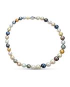 14k White Gold Tahitian And South Sea Pearl Necklace