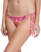 Island Fire Tie-side Reversible Swim Bottom, Pink Pattern