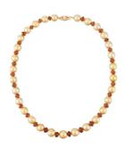 Golden South Sea Pearl & Garnet Necklace