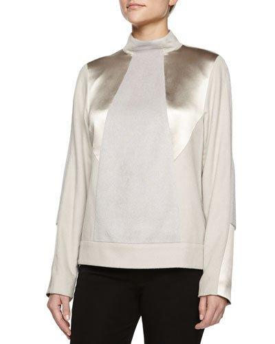 Mock-neck Alpaca-blend Pullover