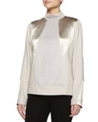 Mock-neck Alpaca-blend Pullover